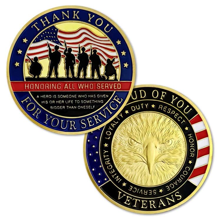 Moeda militar personalizada Sailor's Creed Challenge Coin da Marinha dos EUA