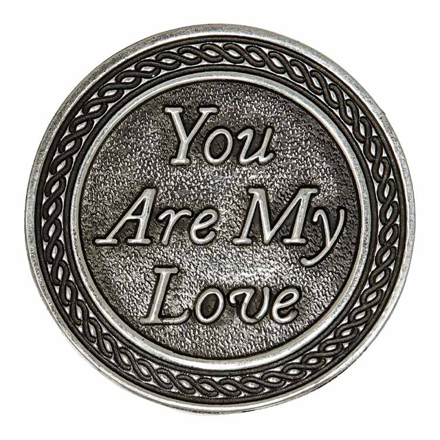 Moeda de lembrança de presente de arte de coleção de casal romântico com palavras personalizadas