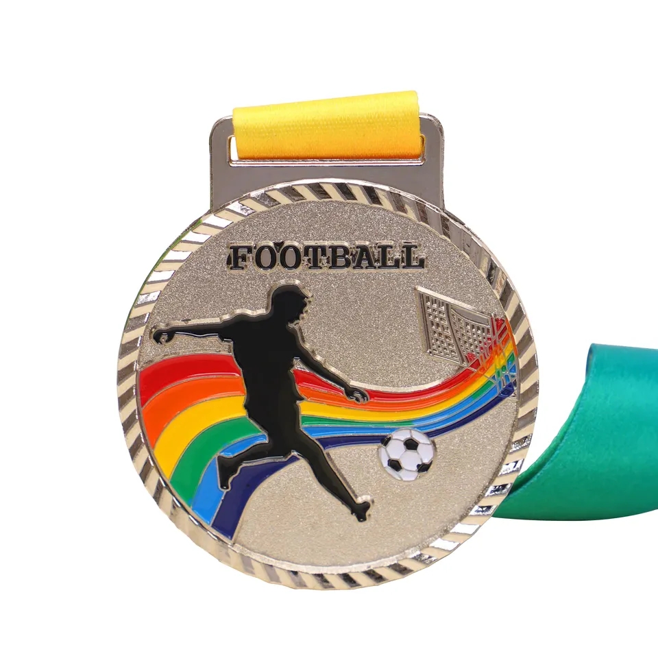 Medalha de futebol gravável personalizada