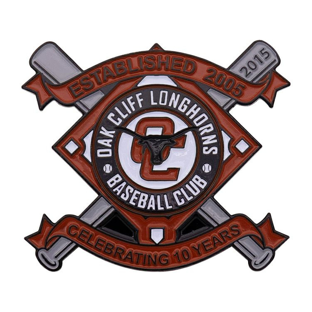 Alfinete de metal personalizado de esmalte de beisebol e alfinete de lapela luva de couro