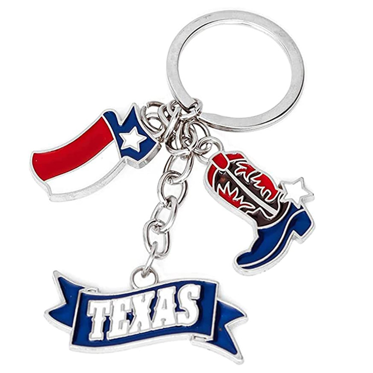 Chaveiro de lembrança personalizado do Texas metálico