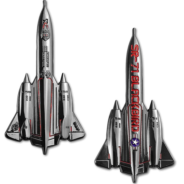 Presente de aviador em forma de moeda de desafio personalizado para aeronave militar