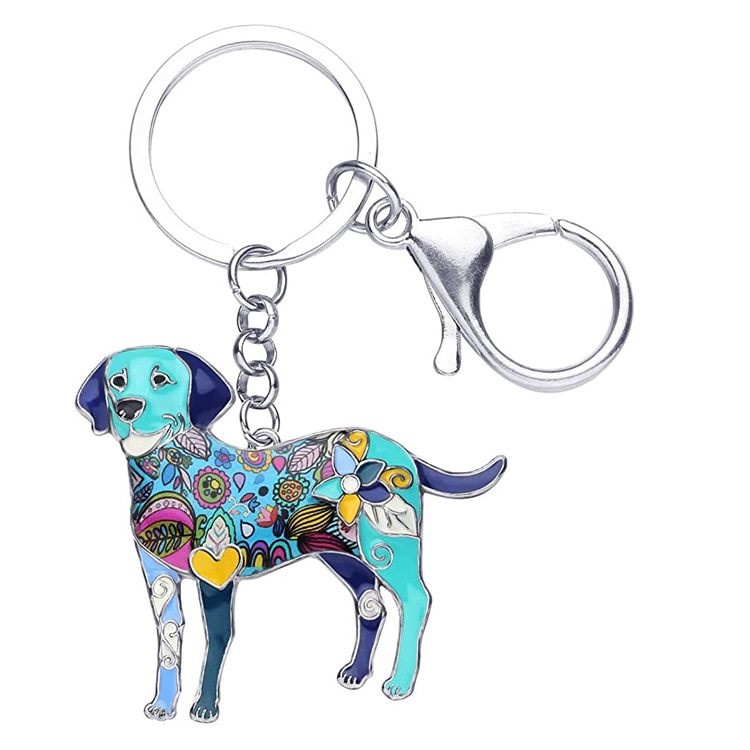 Chaveiro personalizado bonito esmaltado para cachorros chaveiros para cachorros para animais de estimação para mulheres