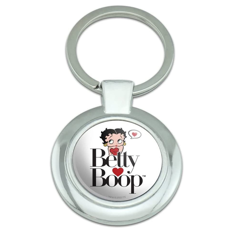 Chaveiro com estrela Betty Boop personalizado vermelho e preto